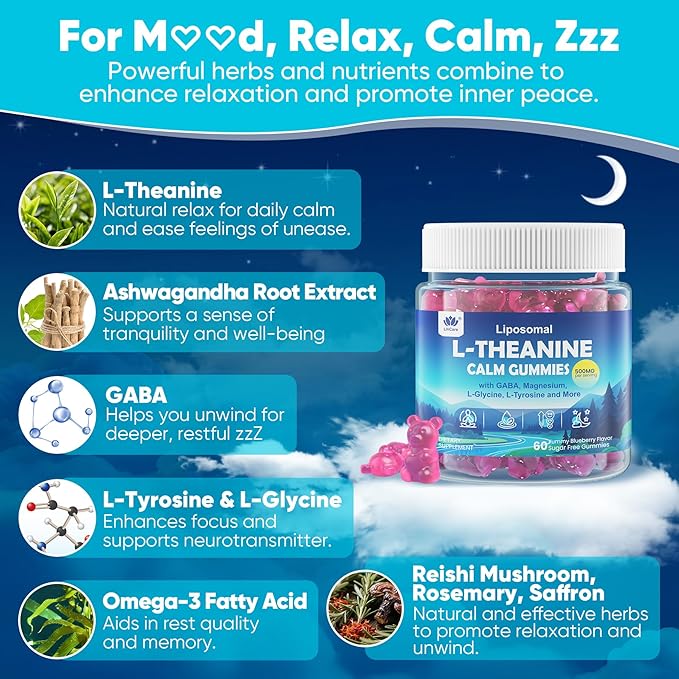 Liposomal L-Theanine Gummies &amp Womens Multivitamin Gummy