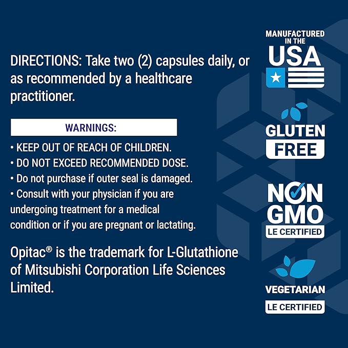Life Extension Glutathione 500 mg – Glutathione Capsules Antioxidant Supplement Oxidative Stress Active Reduced Form – Gluten-Free Non-GMO Vegetarian – 60 Capsules