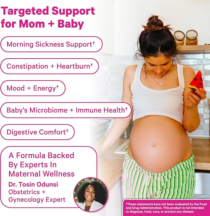 Pink Stork Prenatal Probiotic Unscented and Digestive Enzymes Bundle – Supports Digestion and Prenatal Wellness – Women’s Multivitamin with Folate and Enzymes