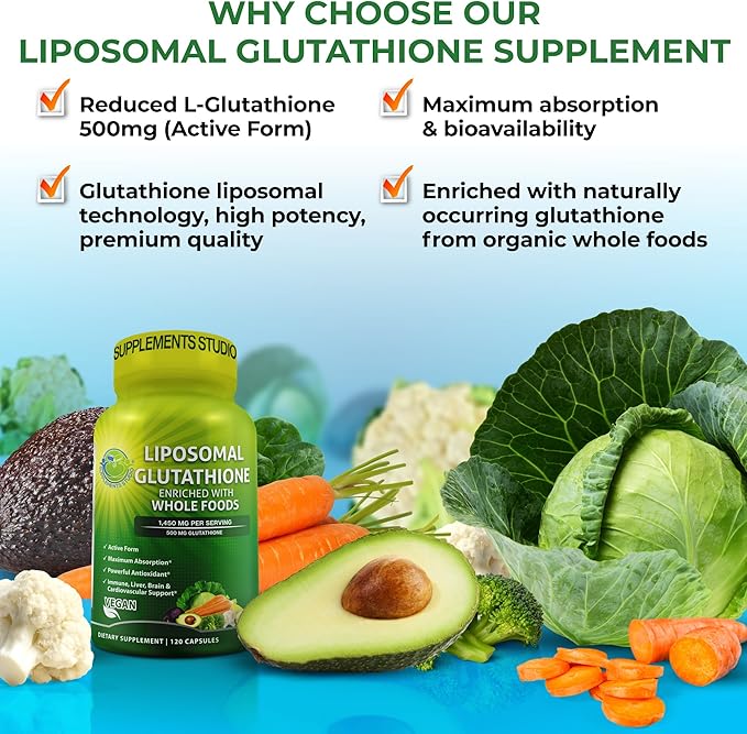 Antioxidant &amp Immune Support Bundle with Organic Whole Foods – Vegan Whole Food Multivitamin with Iron + Liposomal Vitamin C 1500mg &amp Liposomal Glutathione 500mg – Vegan Clean Daily Wellness