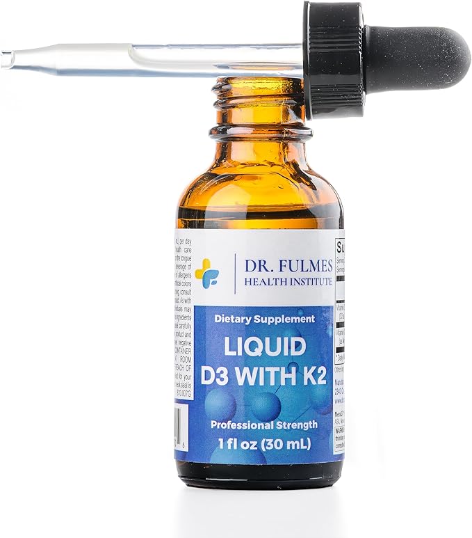 Liquid Vitamin D3 with K2 Bone Strength • Cardiovascular Health • Immune Support