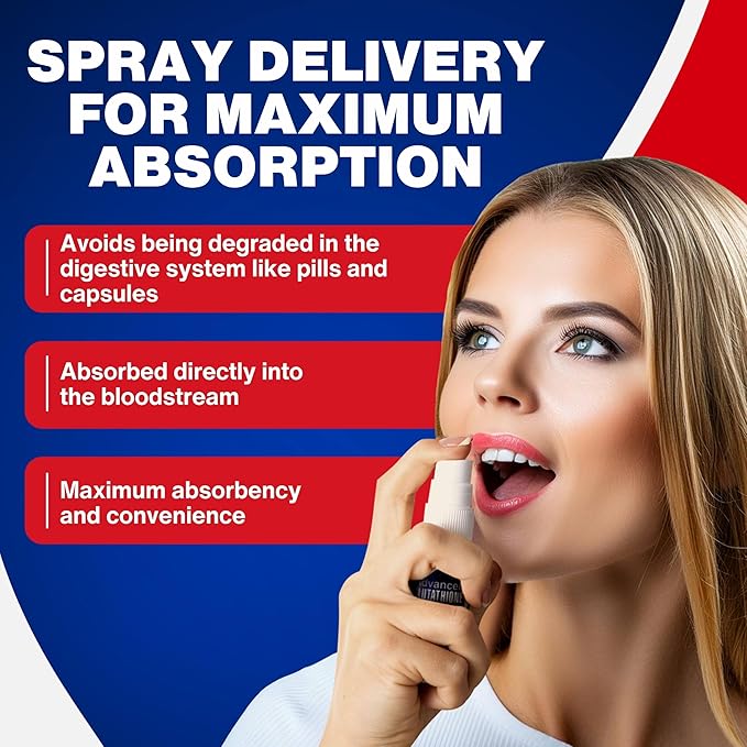 Liquid Liposomal Glutathione Spray - Maximum Absorption Glutathione Supplement with NAC Ashwagandha Glutamine Ascorbic Acid - Sublingual Easy Use - Immune &amp Detox Support - 8oz