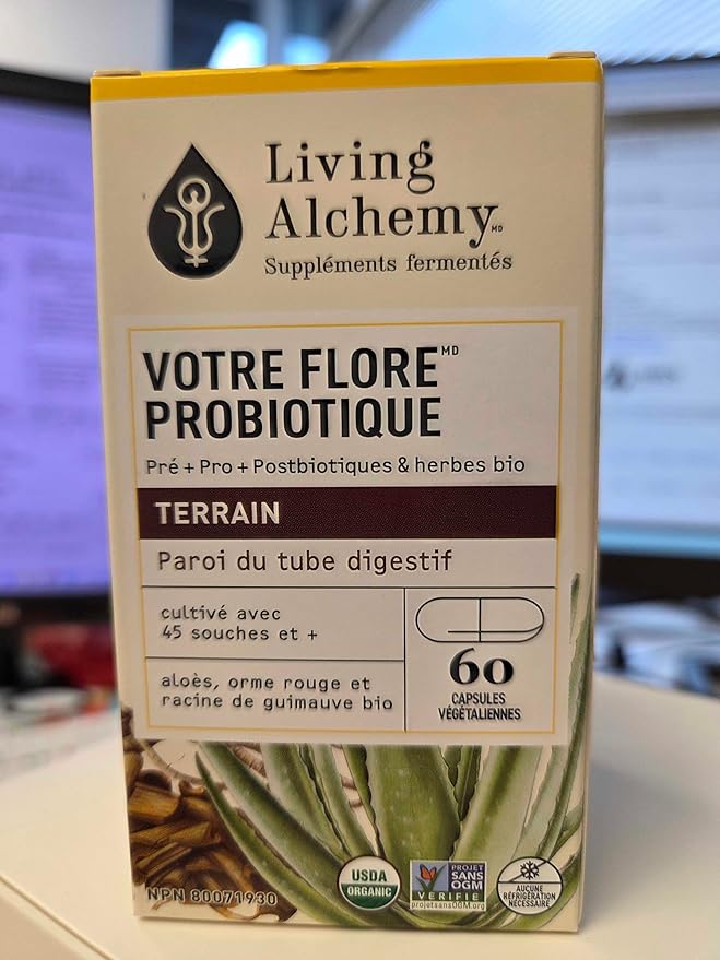 Your Flora Probiotic Terrain – Non-GMO Probiotics with Fermented Soybean Aloe Vera &amp Slippery Elm for Gut Balance &amp Digestion – Prebiotics Postbiotics Digestive Enzymes – Living Alchemy 6