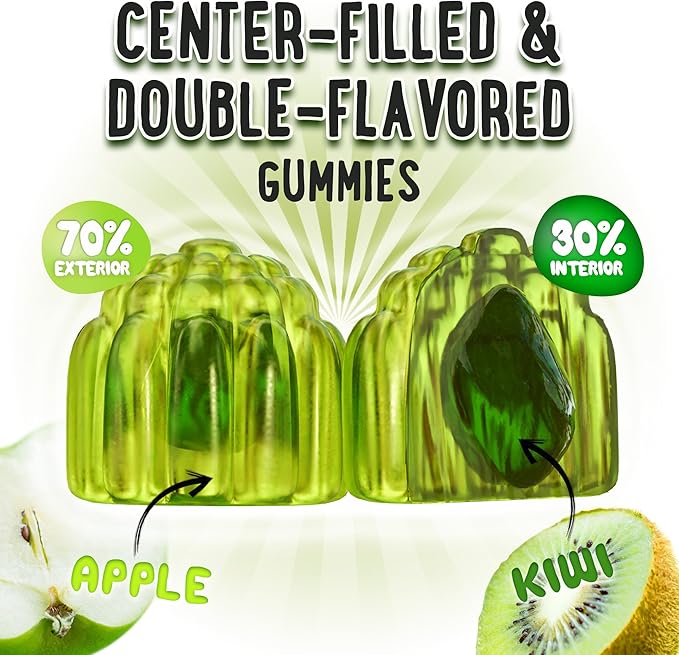 Center-Filled Vitamin D3 K2 &amp Calcium Gummies - Supplement for Healthy Teeth Bone &amp Energy - 5000 IU D3 120 mcg K2(MK-7) 120 mg CA - Vegan &amp Non-GMO - 60 Count