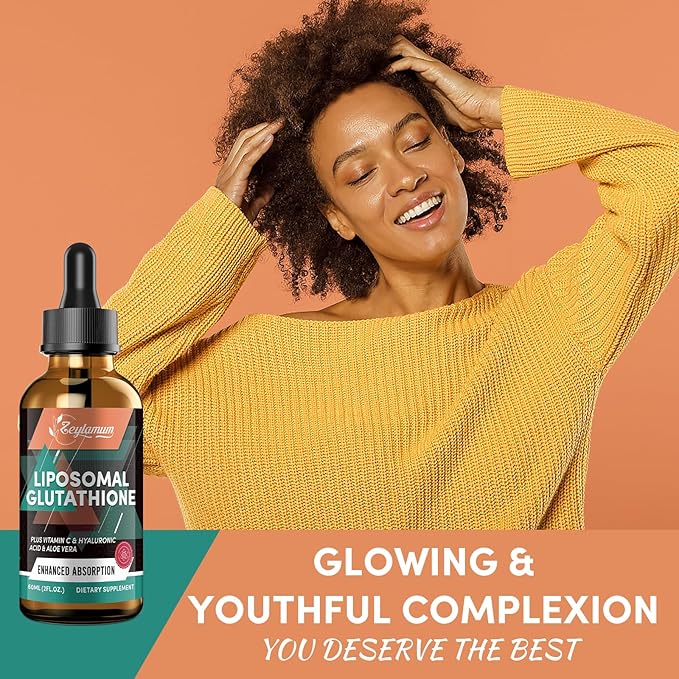 2000MG Liposomal Glutathione Liquid Drops Ultra High Absorption Natural Detoxification Immune System &amp Skin Support* L-Glutathione Vitamin C &amp Hyaluronic Acid Capsules Alternative 2.02