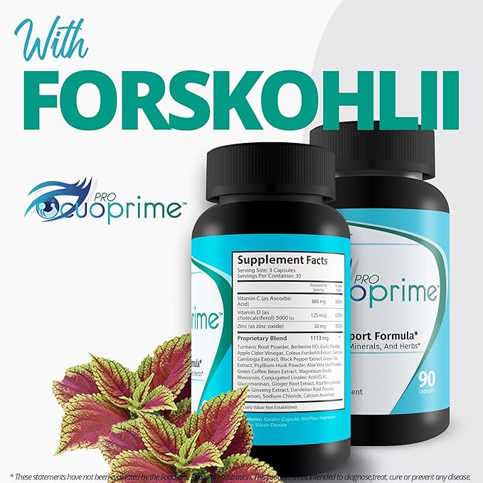 Pro Ocuoprime - Eye Health &amp Vision Health Support Supplement - Promote Healthy Eyesight &amp Clear Vision - Help Reduce Eye Strain Eye Pressure Dry Eyes &amp Blurred Vision - Pro Ocuprime Vi