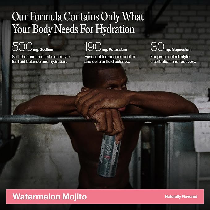 Cadence Electrolyte Drink - Watermelon Mojito Flavor 355ml x 12 | Science-Backed Hydration | Zero Sugar Zero Caffeine | Sodium Potassium &amp Magnesium for Performance &amp Recovery