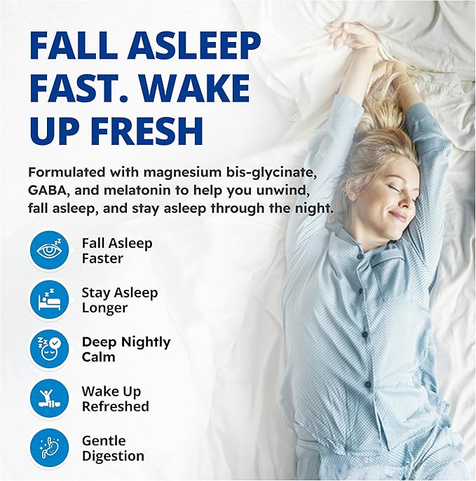 CanPrev Magnesium Bisglycinate Chelated + GABA &amp Melatonin 120 Veg Caps 120-Day Supply Support Restful Night Muscle Function Promote Relaxation &amp Balanced Sleep-Wake Cycle Vegan No GMO