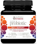 Youtheory 2X Action Probiotic - GLP-1 Support for Gut &amp Digestive Health* - Clinically Studied Probiotic - Prebiotic Fiber &amp Fast-Acting Ginger Extract - Gluten &amp Soy Free - 60 Vegetarian