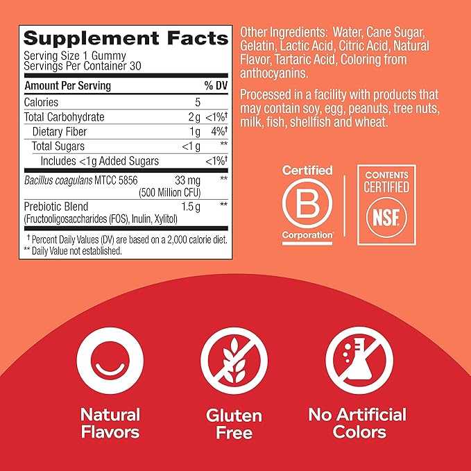 OLLY Ultra Women's Multi Softgels &amp Probiotic + Prebiotic Gummy Digestive Support and Gut Health 500 Million CFUs Fiber Adult Chewable Supplement for Men and Women Peach 30 Day Supply - 30 C
