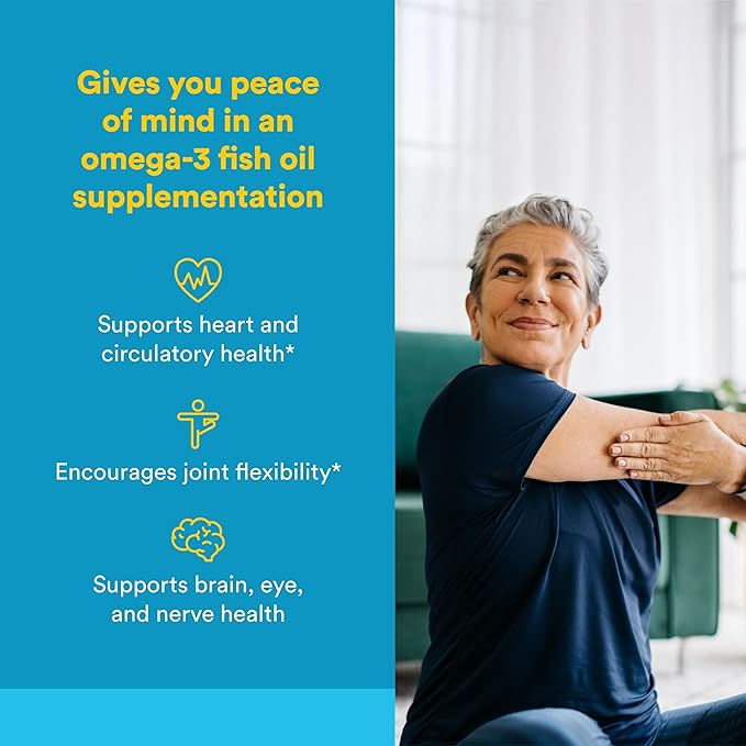 Natural Factors RxOmega-3 Ultra Strength - Brain &amp Heart Health Support - Eye Health Supplement with EPA &amp DHA - Supplement with Omega-3 Fatty Acids - 60 Softgels (30 Servings)