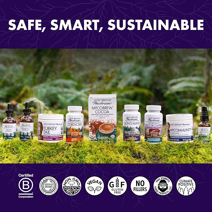 Host Defense MyCommunity Extract - 17 Species Blend Mushroom Supplement for Immune Support - Extract with Lion's Mane Reishi Chaga Cordyceps Turkey Tail &amp More - 2 fl oz (60 Servings)*