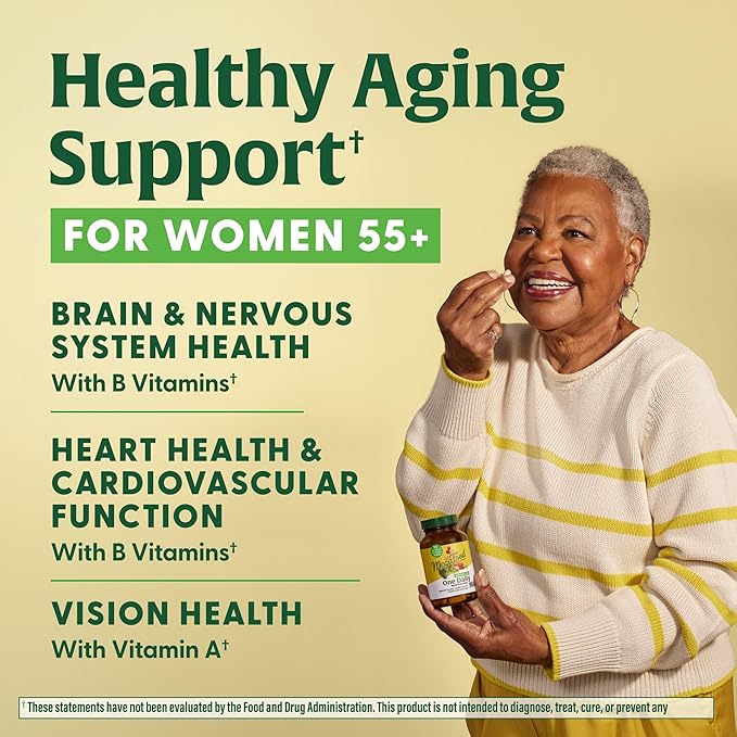 MegaFood Women's 55+ One Daily Multivitamin (90 Tablets) &amp Magtein Magnesium LThreonate (90 Capsules) Bundle - Supports Bones Energy &amp Immune System - Cognitive Support - Gluten Free &amp Ve