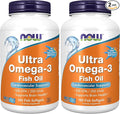 NOW Foods SupplementsUltra Omega-3500 EPA and 250 DHACardiovascular Support*180-Fish Gelatin Softgels(Pack of 2)
