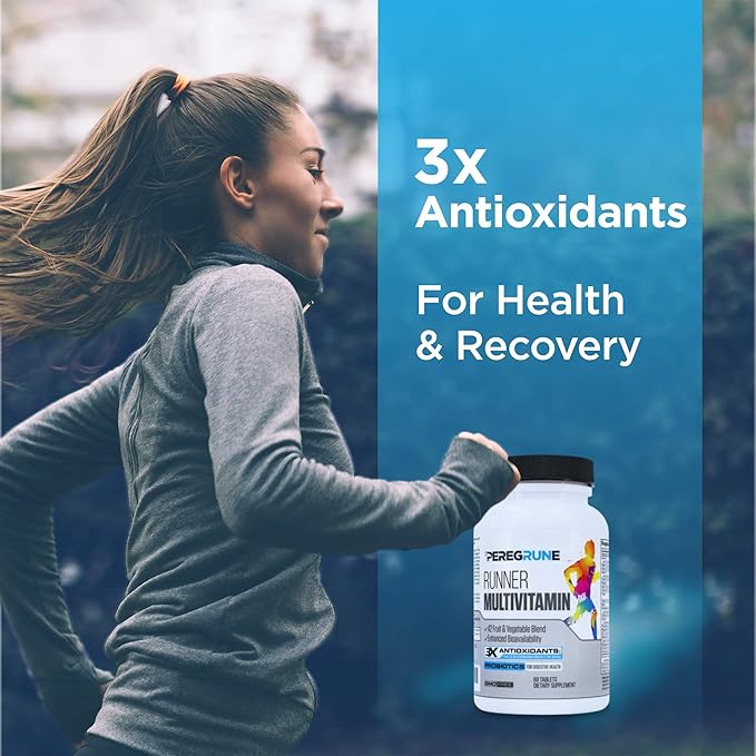 Runner Multivitamin | Engineered Vitamin with Antioxidants and Complete B Complex to Support Endurance &amp Energy | Probiotics Whole Foods | Certified Running Supplements