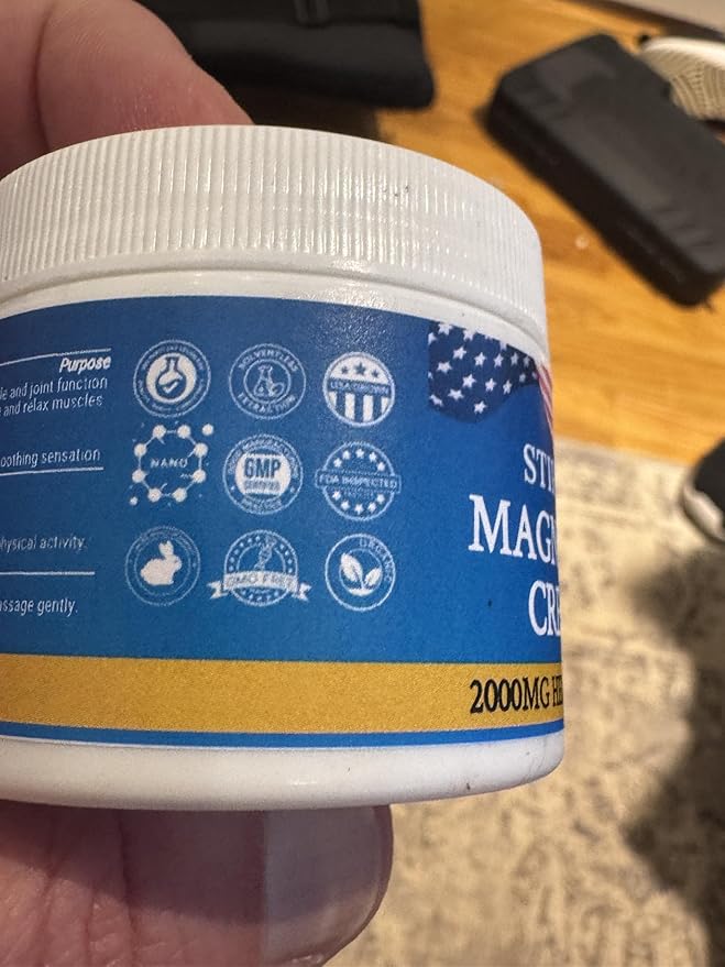 STIRLING Magnesium Cream – 2000mg Hemp Seed Oil Dead Sea Magnesium &amp Arnica – Supports Joint Mobility &amp Muscle Function – Non-Greasy Fast Absorbing – Made in USA
