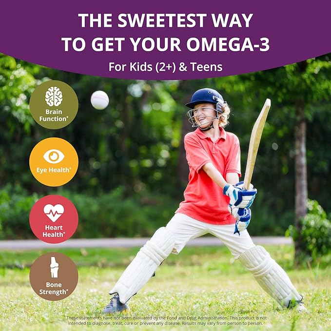 Bundle 3X with Omega 3 Gummies Immune Gummies Probiotics Gummies - Support Brain Gut &amp Immune Health for Kids &amp Teens
