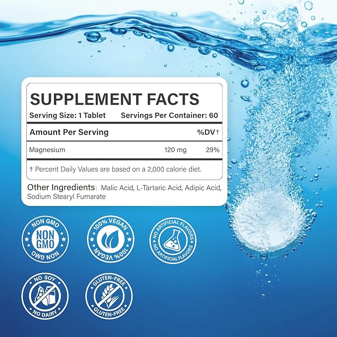 Hydrogen Water Tablets - 12 PPM H2 Molecular Hydrogen - 120 mg Magnesium-Based Reaction System - Supports Antioxidant &amp Cellular Health Energy &amp Brain Function - Non-GMO Unflavored - 180 Tab