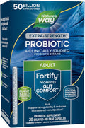 Nature's Way Extra Strength(1) Fortify Probiotic Probiotics for Digestive Health Prebiotics 50 Billion Live Cultures Digestive &amp Immune Health Support* 30 Capsules