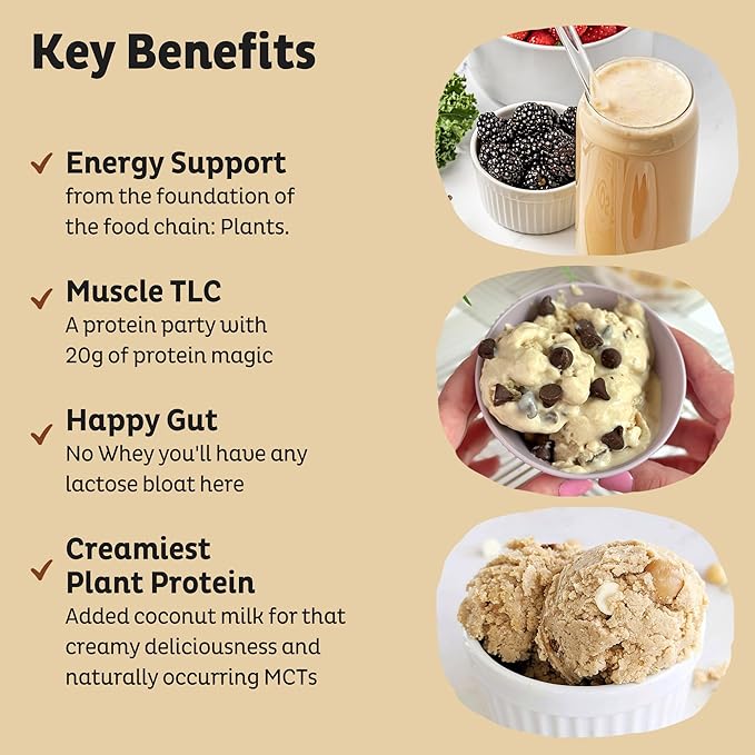 KOS Vegan Protein Powder Erythritol Free Vanilla USDA Organic - Pea Protein Blend Plant Based Superfood Rich in Vitamins &amp Minerals - Keto Dairy Free - Meal Replacement for Women &amp Men 28