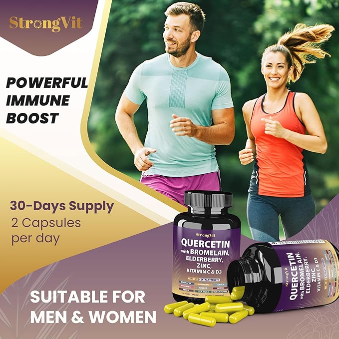 Biotin Supplements &amp Quercetin Complex Bundle (120 Capsules)