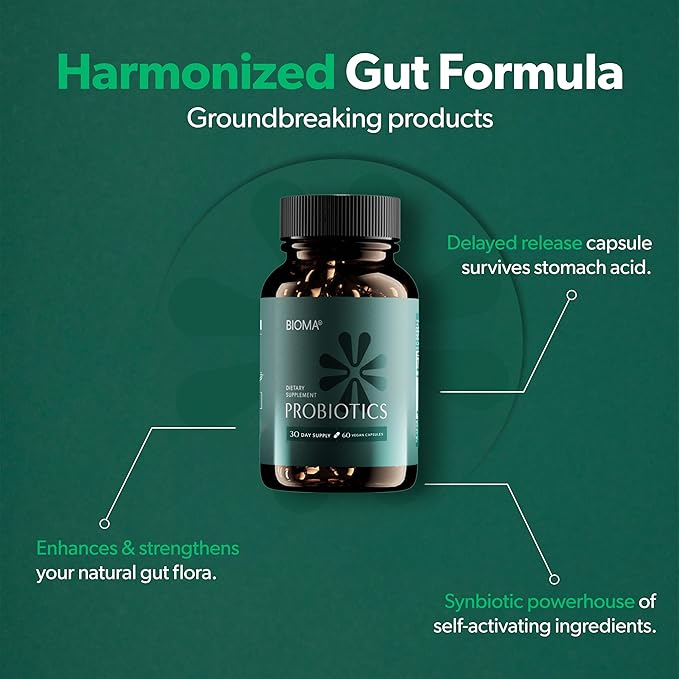 BIOMA Digestive Health &amp Night Metabolism Bundle – Probiotic Gut Support + Sleep &amp Metabolism Formula – Promotes Healthy Digestion Energy Balance &amp Restful Sleep – 2-Pack (30-Day Supply E