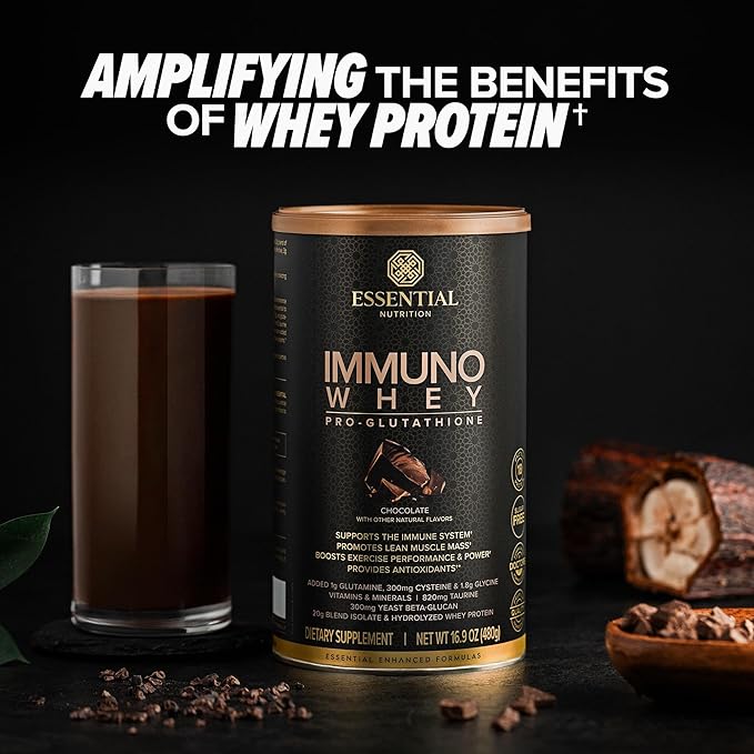 Immuno Whey Protein + Brainstorm Functional Coffee Bundle – 18g Protein Amino Acids &amp Glutathione Support + Focus Clarity &amp Energy Boost – Keto Friendly Sugar Free – Chocolate &amp Spices