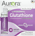 Aurora Nutrascience Micro-Pack Liposomal Glutathione Immune System Support Antioxidant 500 mg per Serving (10mL) 30 Single-Serve Packets Gluten Free Non-GMO Sugar-Free 10 fl oz (300mL)