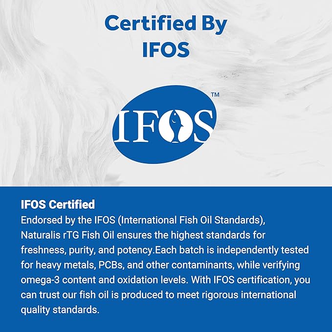 Naturalis Ultimate rTG Omega 3 Fish Oil 1800mg from Wild New Zealand Tuna | IFOS Certified &amp Sustainably Sourced | Full Spectrum Omega3s EPA DHA &amp DPA | 180 Softgels