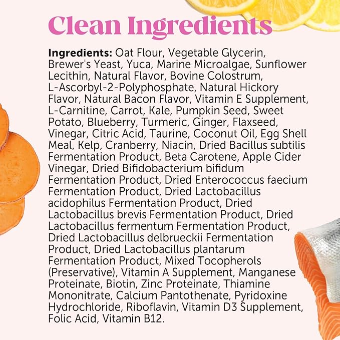 Multivitamin Puppy Treats - Essential Dog Supplements &amp Vitamins for Learning and Cognitive Development- Probiotics Omega Fish Oil for Health Heart &amp Immunity - Dog Health Supplies