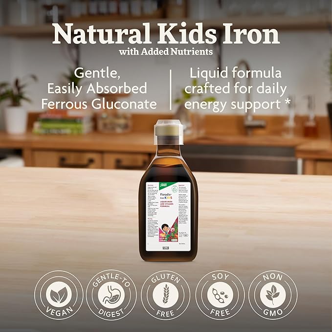 Floradix Kinder Love Children's Multivitamin - Herbal Supplement - Liquid Multivitamin Kids Iron and Herbs 8.5 Fl Oz - Bundle (Pack of 2)