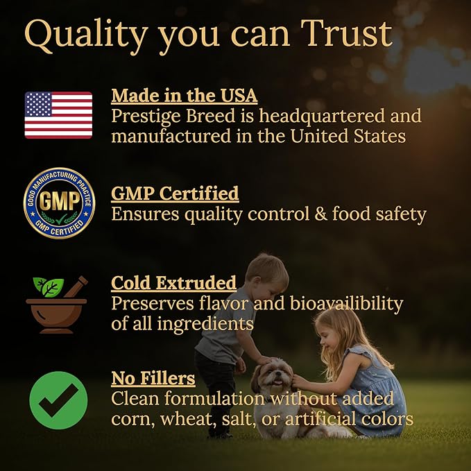 Multivitamins Balanced Nutrition for Your Shih Tzu 90 Count Made in The USA with Real Bacon