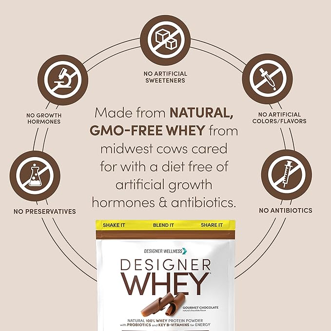 Designer Wellness Designer Whey 2lb French Vanilla and 2lb Gourmet Chocolate Bundle