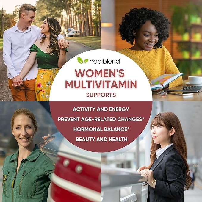 Women's Multivitamin with Biotin (Without Iron) - 20 Essential Vitamins and Minerals Supports General Health Energy &amp Immunity - 60 Capsules (2)