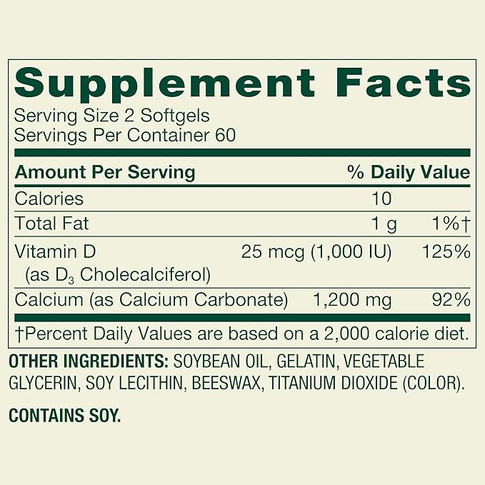 Spring Valley Calcium 600 mg + Vitamin D3 120 Softgels Bone Health Strong Teeth &amp Osteoporosis Support Rapid-Release Capsules Gluten-Free Supplement Bundle with Luall's 45 Diabetes Decoded
