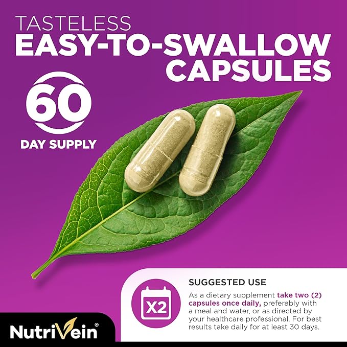Nutrivein Premium Ashwagandha Capsules &amp Resveratrol Supplement Bundle: High-Absorption Resveratrol Capsules and Ashwagandha Supplements for Balance Vitality &amp Repair