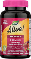 Nature's Way Alive!a Womenas Premium Gummy Multivitamin Fruit and Veggie Blend 75 Gummies