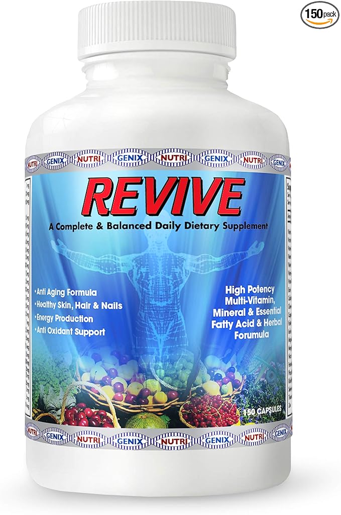 Revive Multivitamin | Immune Support | Omega 3.6.9 | Antioxidants | COQ10 | 150 Capsules