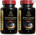 Vision Support Supplement - Lutein for Eyes Eye Health Vitamins with Bilberry Milk Thistle Organic Eye Vitamins Supplementw/Lutein Vision Health - 2 Bottles 120 Capsules