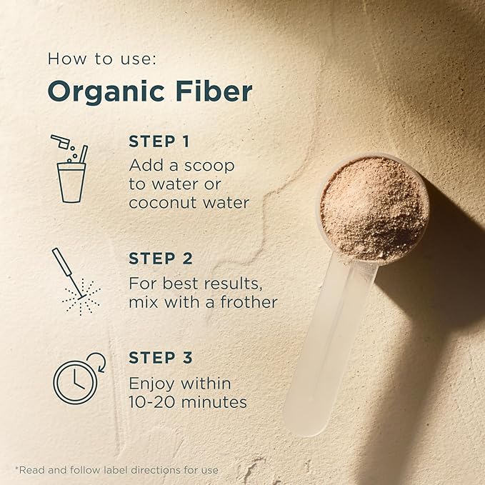 Ancient Nutrition Organic Fiber Powder Pineapple Mango Soluble Fiber from Acacia &amp Konjac Root Supports Digestive Health Reduces Bloating 6.4 oz