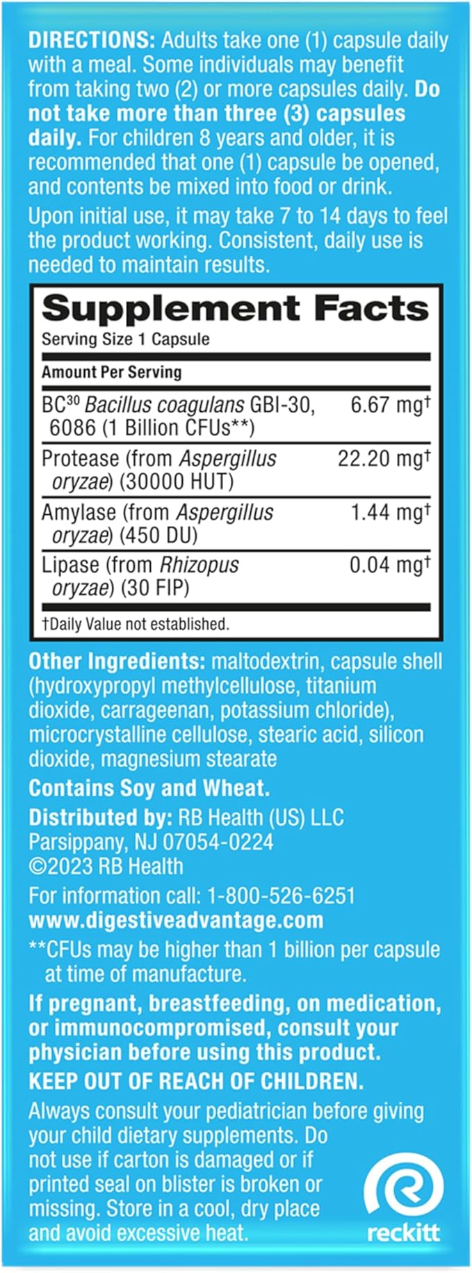IBS Daily Probiotic Capsules for Digestive Health &amp Gut Health Digestive Advantage Probiotics For Men and Women (96 count box) - Digestible Enzymes
