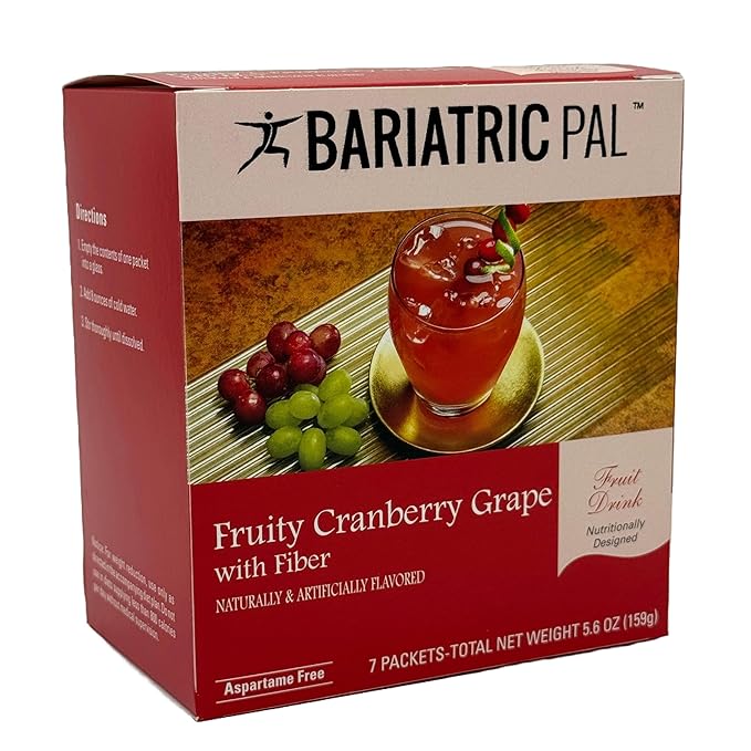 BariatricPal 15g Protein Aspartame-Free Fruit Drink - Fruity Cranberry Grape (3-Pack)