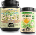 Earth Fed Muscle Vegan Wellness Pack – Plant-Based Vanilla Protein Powder + Grass-Fed Collagen Peptides – Clean Energy Muscle Recovery Hair Skin &amp Joint Support – Gluten Free &amp Keto Friendl