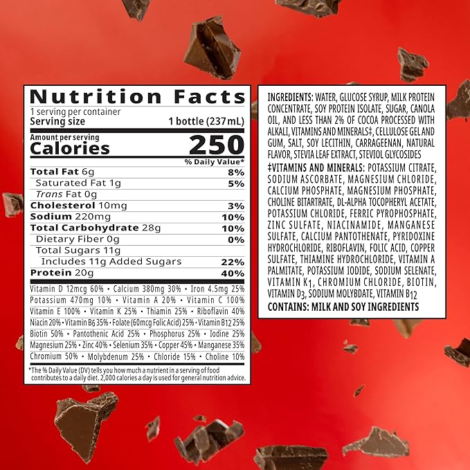BOOST High Protein Ready to Drink Balanced Nutritional Drink Rich Chocolate 8 FL OZ (Pack of 12)