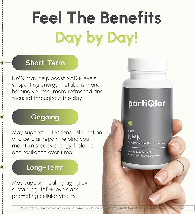 NMN Supplement 500mg – Nicotinamide Mononucleotide NMN &amp Booster for Cellular Energy Longevity &amp Healthy Aging – 2-Month Supply (60 Capsules)