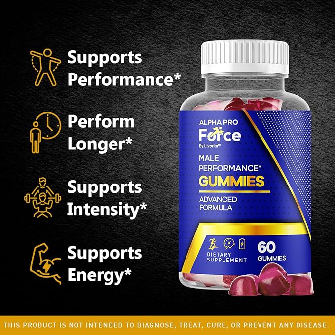 (3 Pack) Alpha Pro Force Gummies For Men - Official Alpha Pro Force Gummies Natural Premium Support Overall Health &amp Wellnes AlphaPro Force Advanced Formula Maximum Strength 180 Gummies For 3 Mo