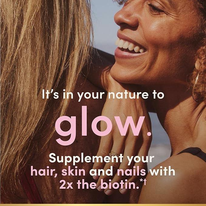 Nature's Bounty Optimal Solutions Advanced Hair Skin Nails 2X Biotin 80 Strawberry Gummies 40 Total Servings (Pack of 3)