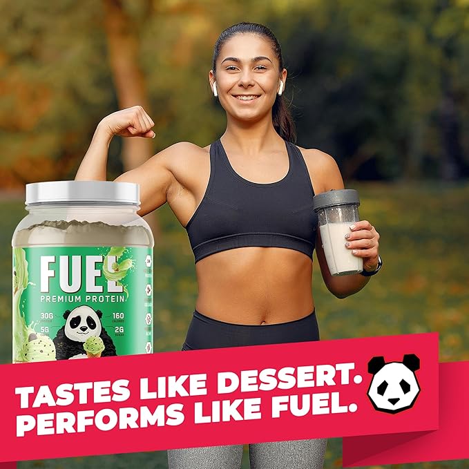 Underground Bio Labs Panda Fuel Premium Protein WheyHydrolyzed CollagenCaseinProbiotics Enzymes Keto FriendlyTime Release 25 Servings (2.5 Pound Mint Chocolate Ice Cream)