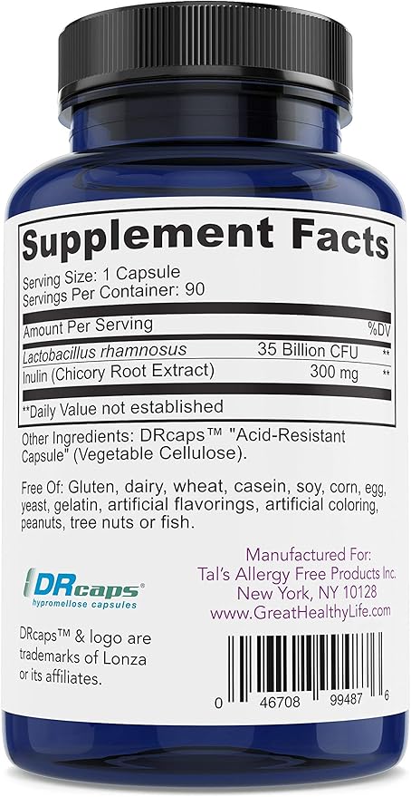 TAL'S Alive Probiotics &amp Prebiotics Supplement | 90ct - 35 Billion CFU | DR Caps for Effective Absorption| Promotes Healthy Immune Digestive Health | Improve Your Gastrointestinal (GI) System