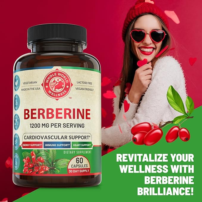 Premium Berberine and Mens Daily Multivitamins Bundle (One Bottle Each). Collectively Supports Holistic Wellness Boosted Energy Metabolic Function and Cardiovascular Heatlh. Made in The USA.